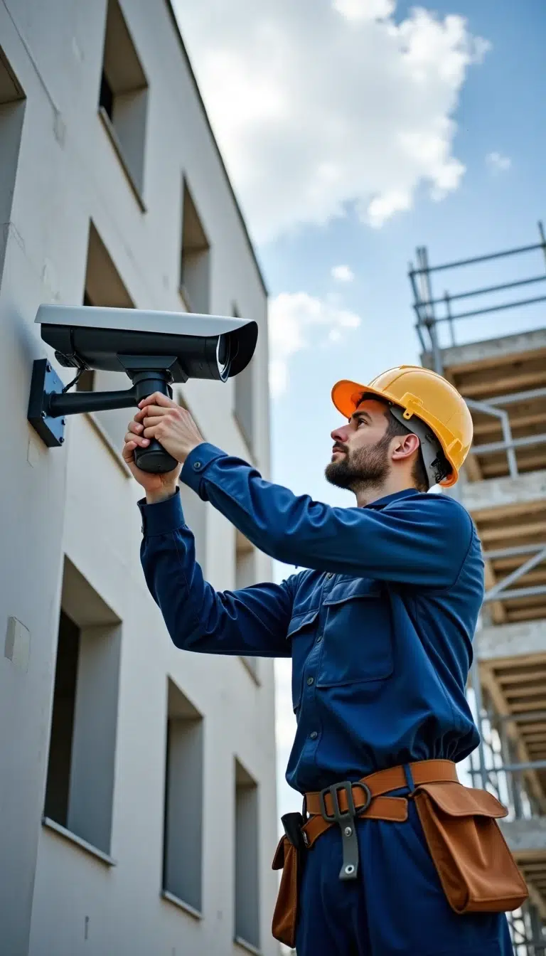 Commercial security camera installation in Fort Worth TX with 4K PoE dome cameras and structured Cat6 cabling for warehouse facility
