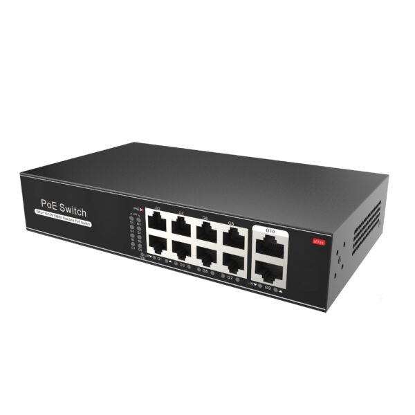 8 Port PoE Switch with 2 Gigabit Uplinks - Image 2