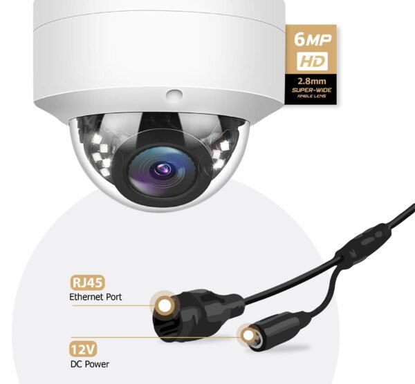 Compatible 6mp Uniview / Hikvision IP Dome Camera (IPC-YD600) - Image 4